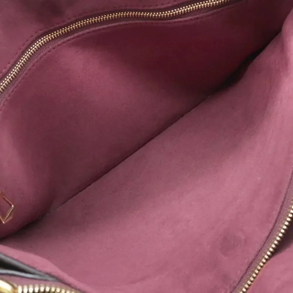 Louis Vuitton Saffron MM 2 Way HandBag Monogram Brown